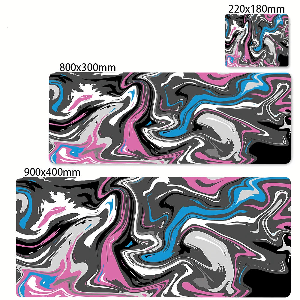XXL Black & White Strata Gaming Mouse Pad – Extended Desk Mat