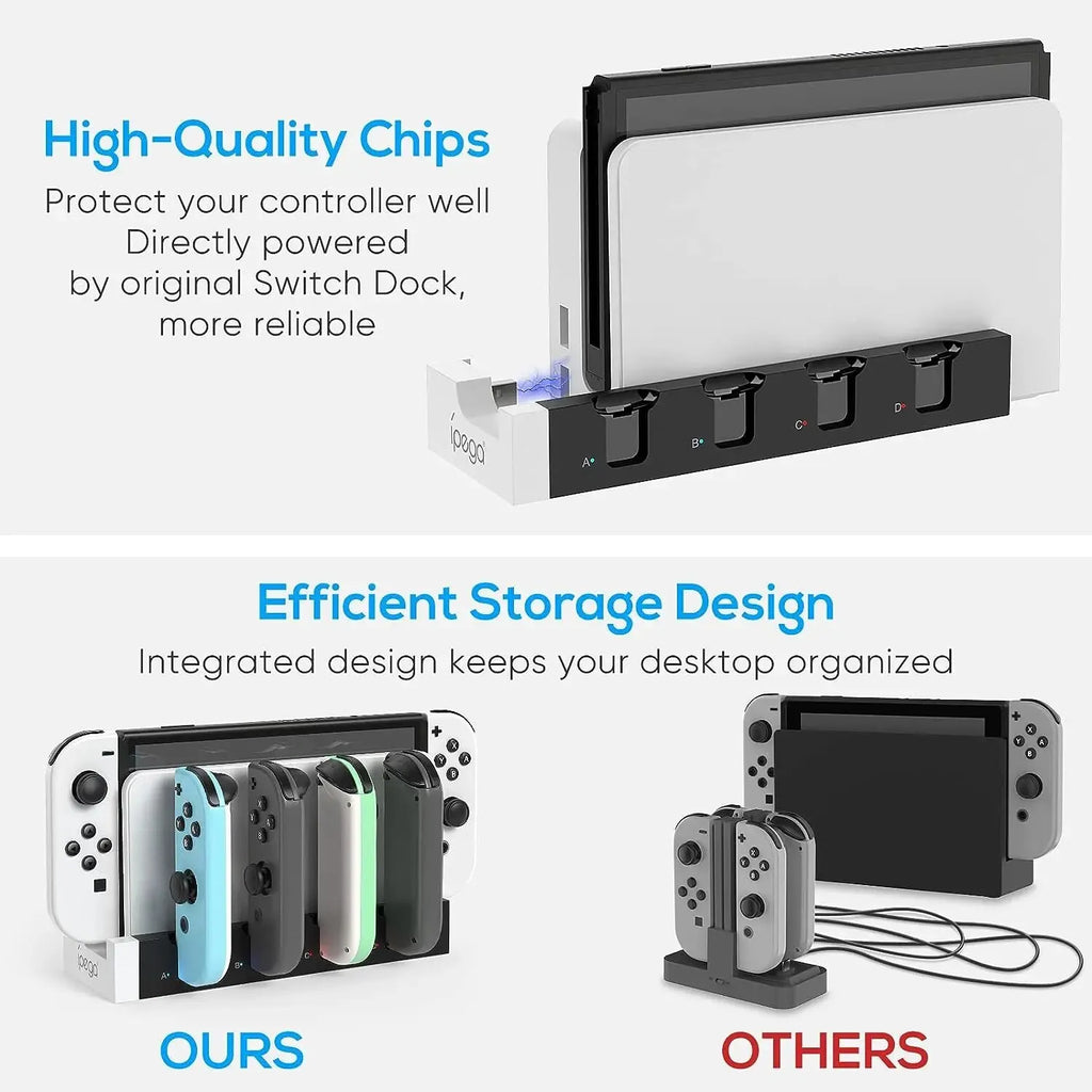 Nintendo Switch Joy-Con Charging Dock Station – 4 Controller Charger for Switch & OLED