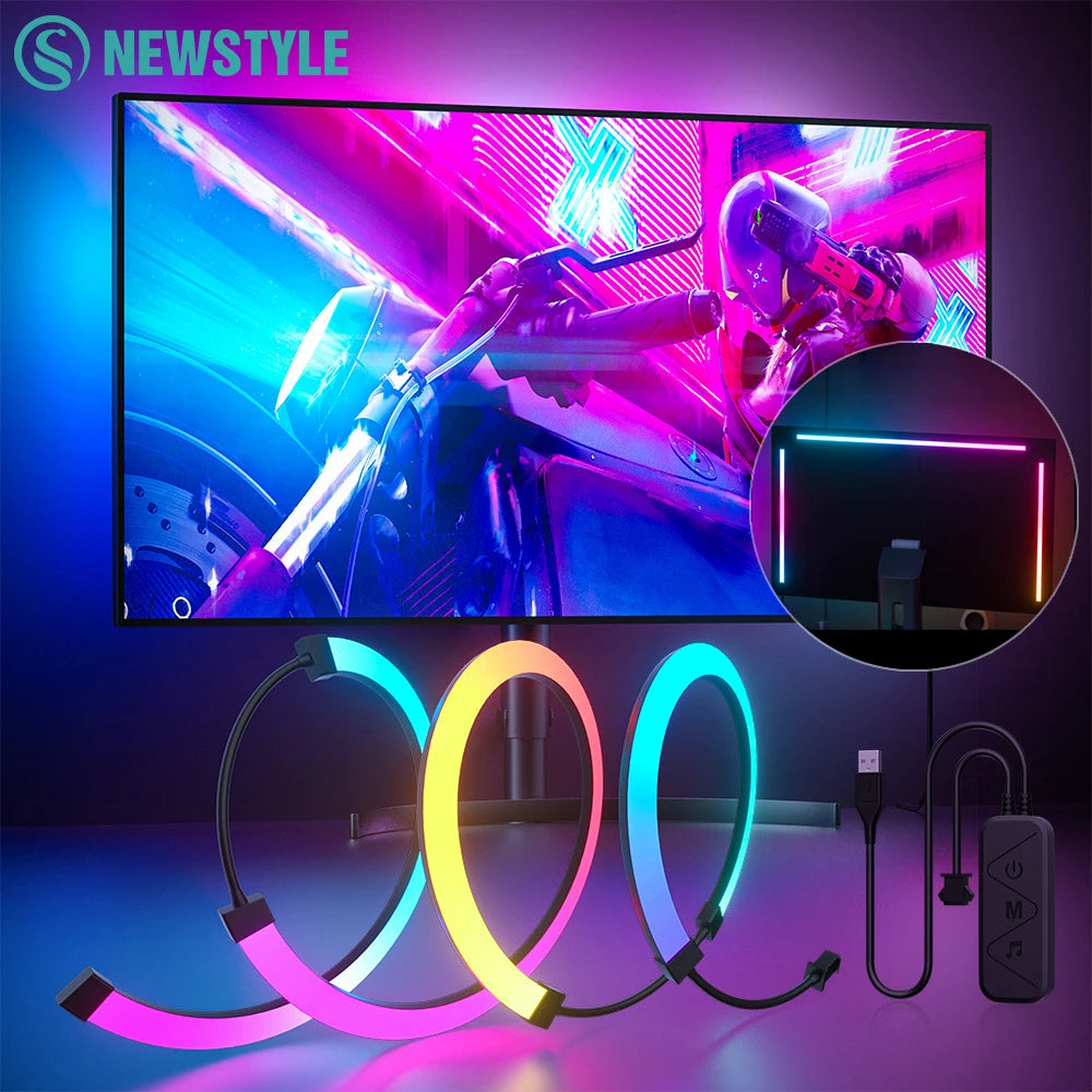 RGB Gaming Monitor Backlight LED Strip – Smart APP Sync Ambient Lighting