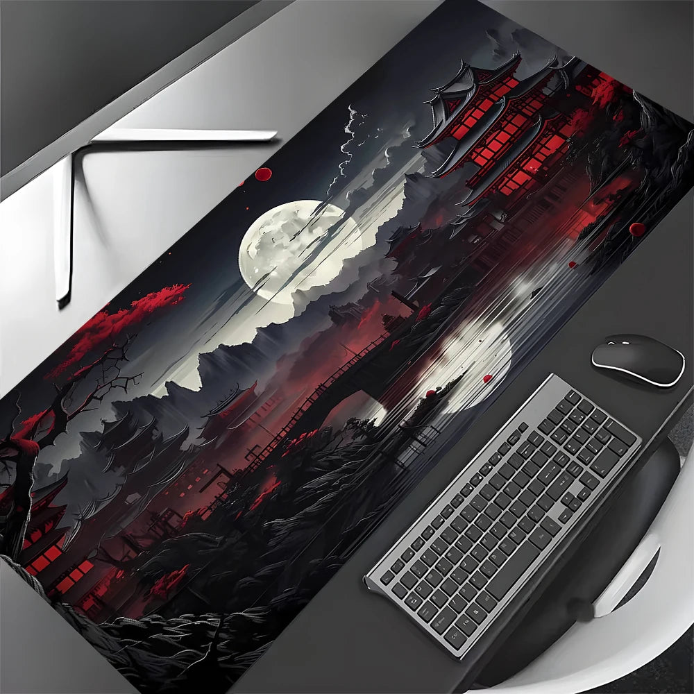 Red & Black Landscape XXL Gaming Mouse Pad – Large Desk Mat