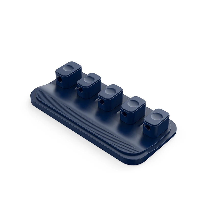 Magnetic Silicone Cable Organizer – Adhesive Cord Management Clip for Car, Desk & Office
