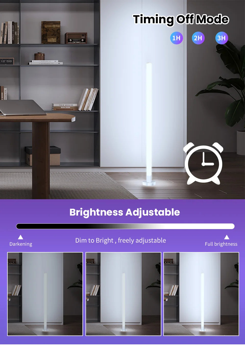 RGB LED Corner Floor Lamp – Smart APP & Remote Control Ambient Light