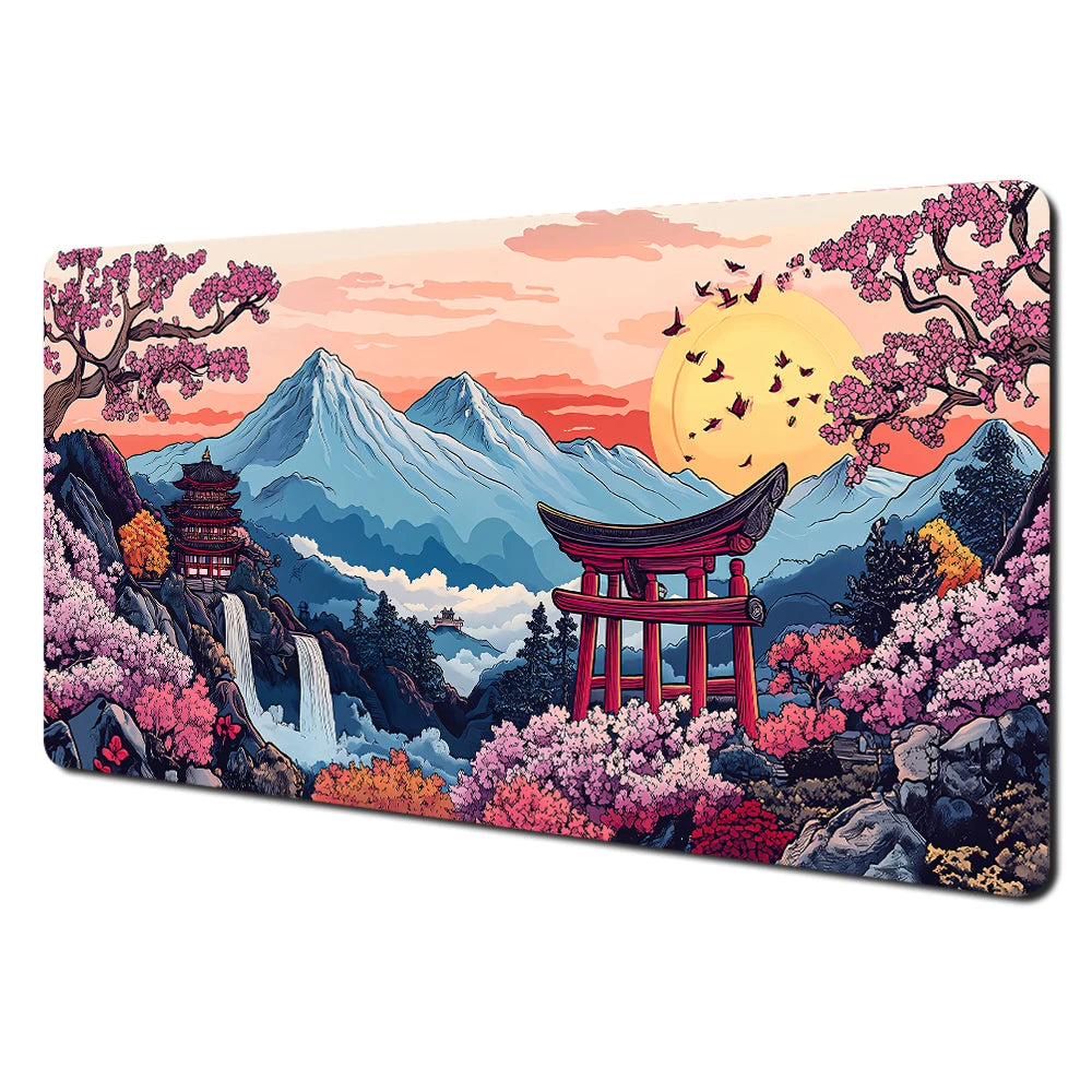 Red & Black Landscape XXL Gaming Mouse Pad – Large Desk Mat