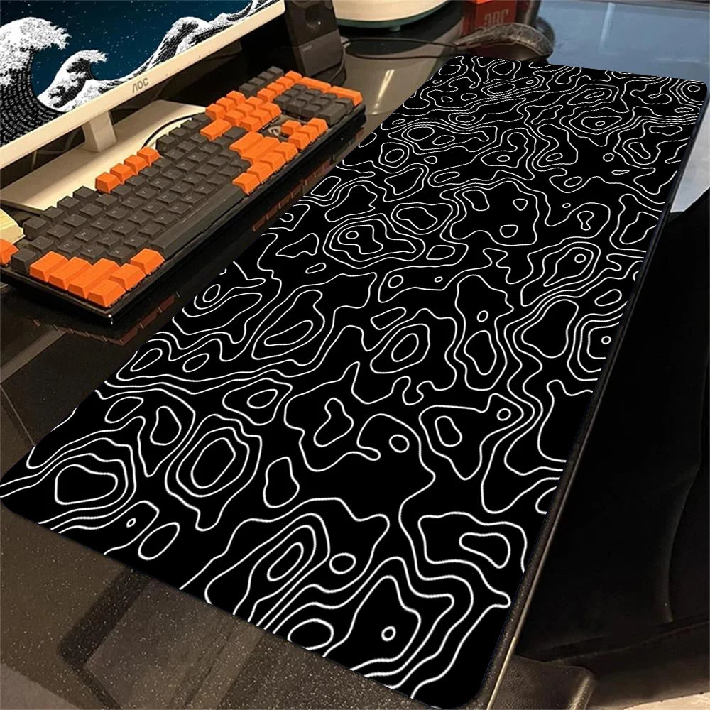 XXL Topographic Gaming Mouse Pad – Extended Desk Mat