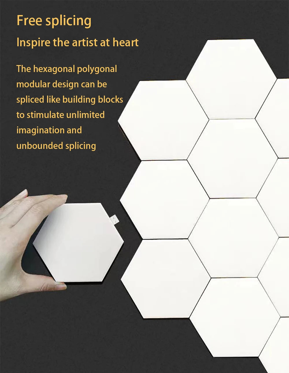 LED Hexagon Wall Panels – Smart APP RGB Gaming Lights