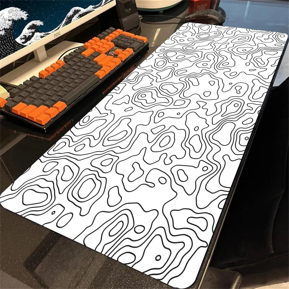 XXL Topographic Gaming Mouse Pad – Extended Desk Mat