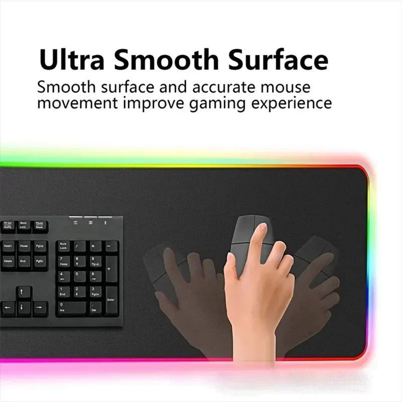 RGB Hexagon Gaming Mouse Pad – XXL LED Desk Mat