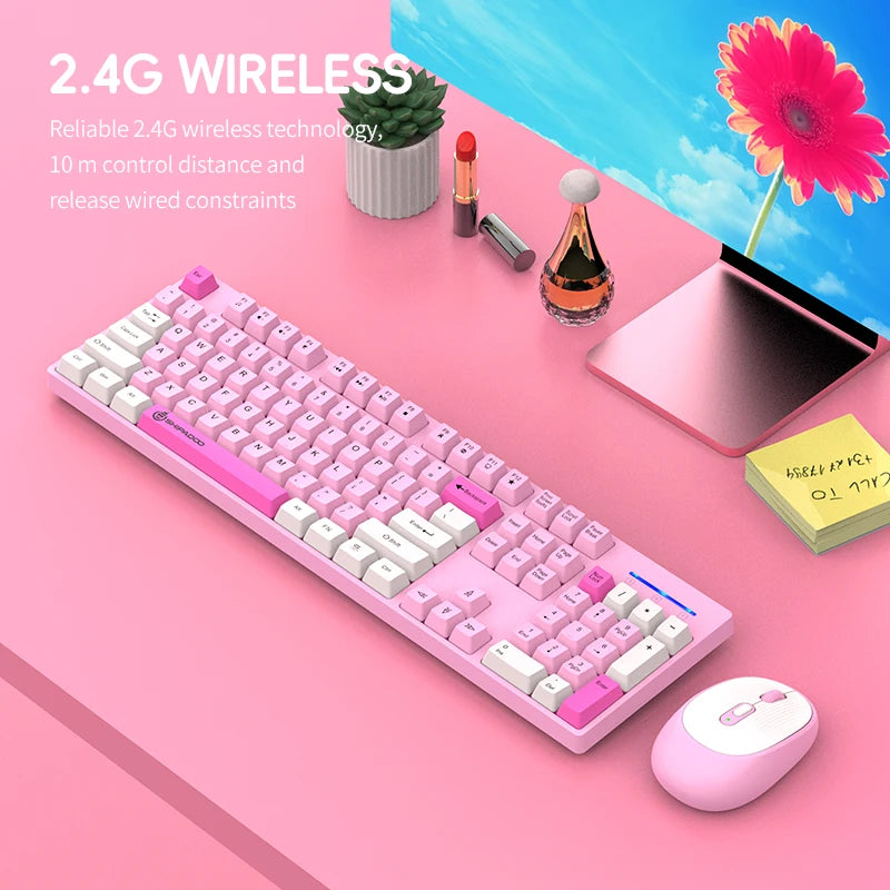 Shipadoo Wireless Keyboard & Mouse Combo – Ergonomic Bluetooth Gaming Set