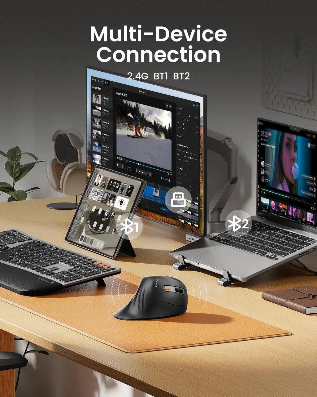 ProtoArc EM11 NL Ergonomic Wireless Vertical Mouse