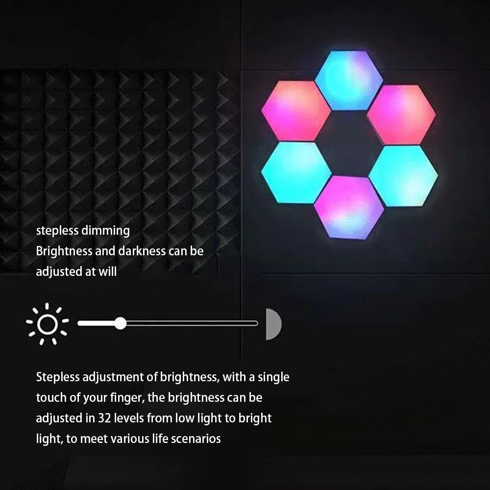 LED Hexagon Wall Panels – Smart APP RGB Gaming Lights