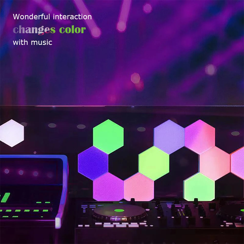 LED Hexagon Wall Panels – Smart APP RGB Gaming Lights