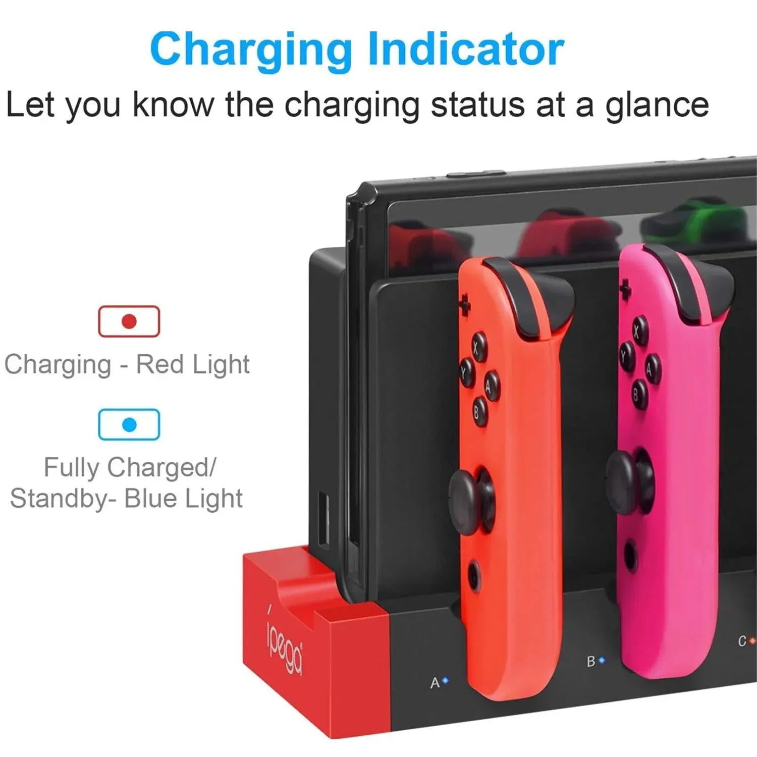 Nintendo Switch Joy-Con Charging Dock Station – 4 Controller Charger for Switch & OLED