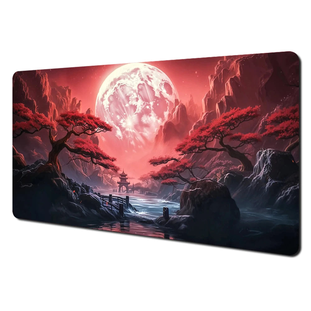 Red & Black Landscape XXL Gaming Mouse Pad – Large Desk Mat