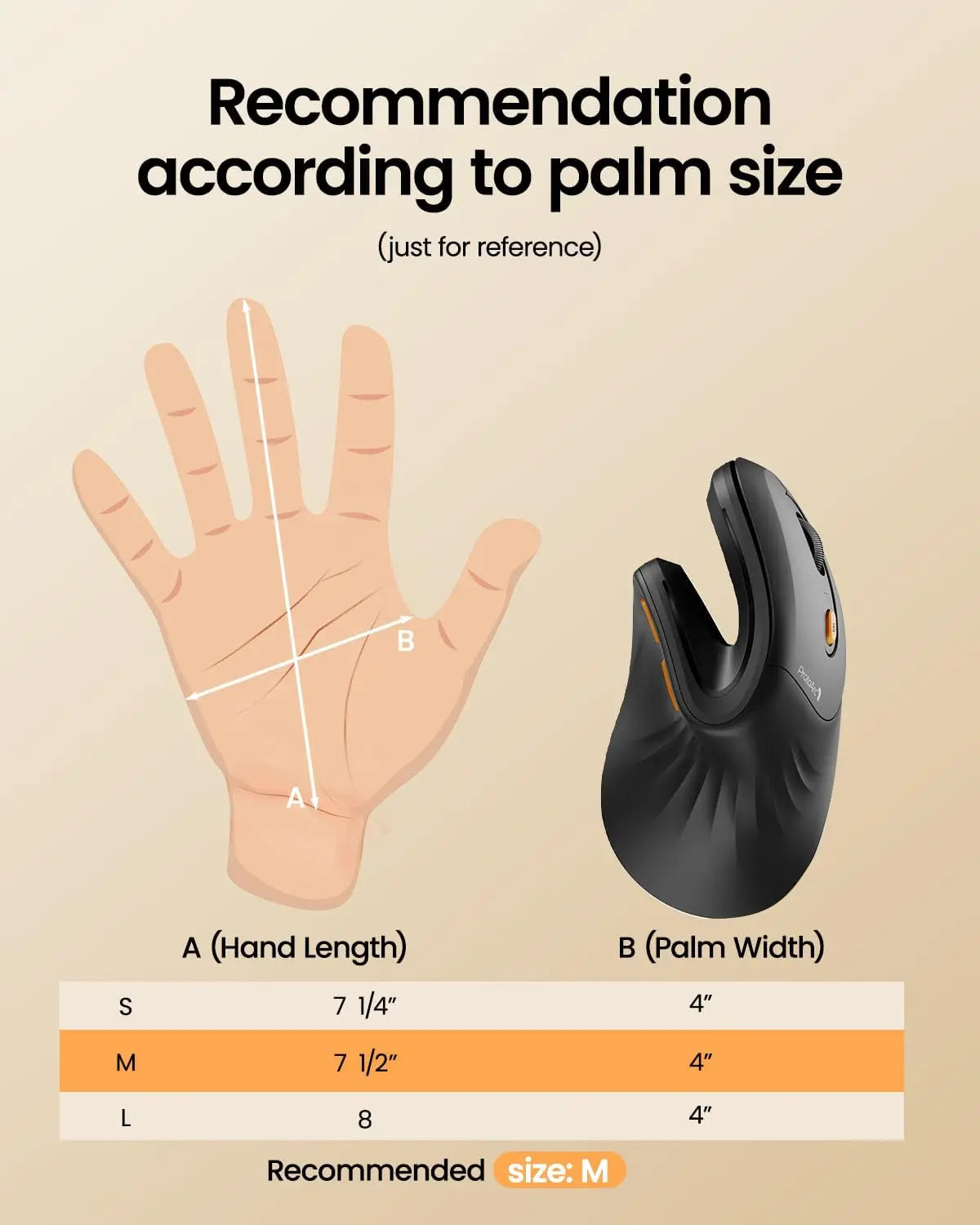 ProtoArc EM11 NL Ergonomic Wireless Vertical Mouse