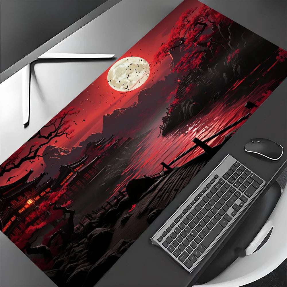 Red & Black Landscape XXL Gaming Mouse Pad – Large Desk Mat