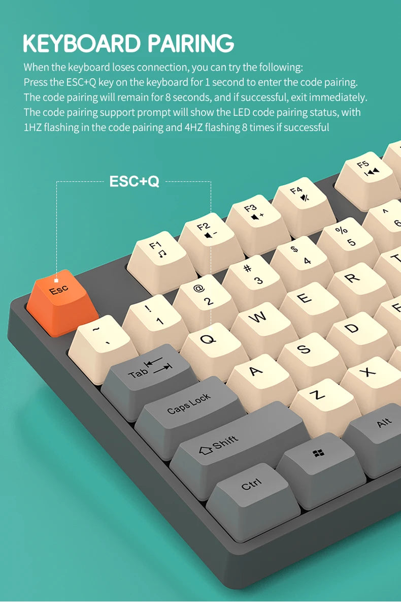 Shipadoo Wireless Keyboard & Mouse Combo – Ergonomic Bluetooth Gaming Set
