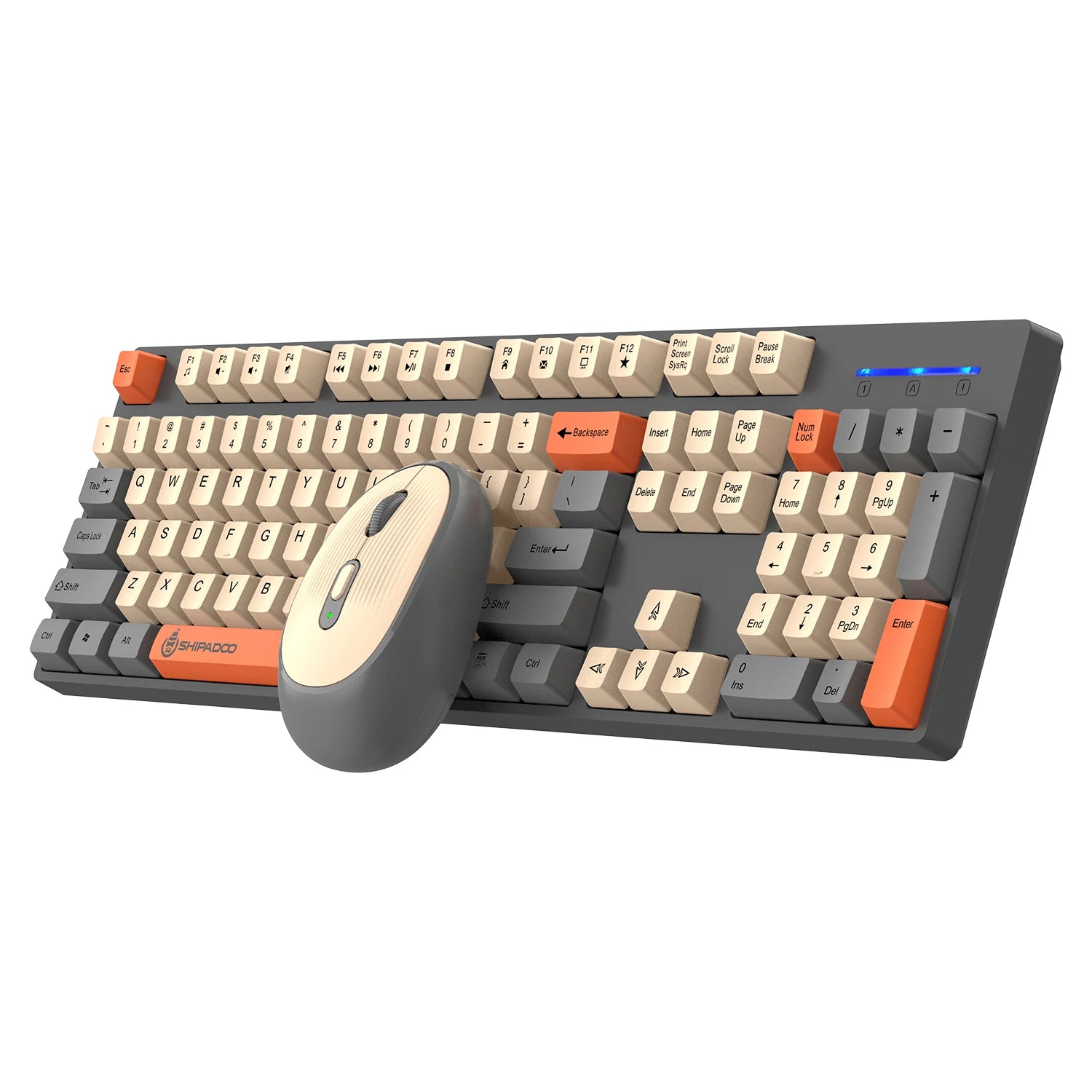Shipadoo Wireless Keyboard & Mouse Combo – Ergonomic Bluetooth Gaming Set