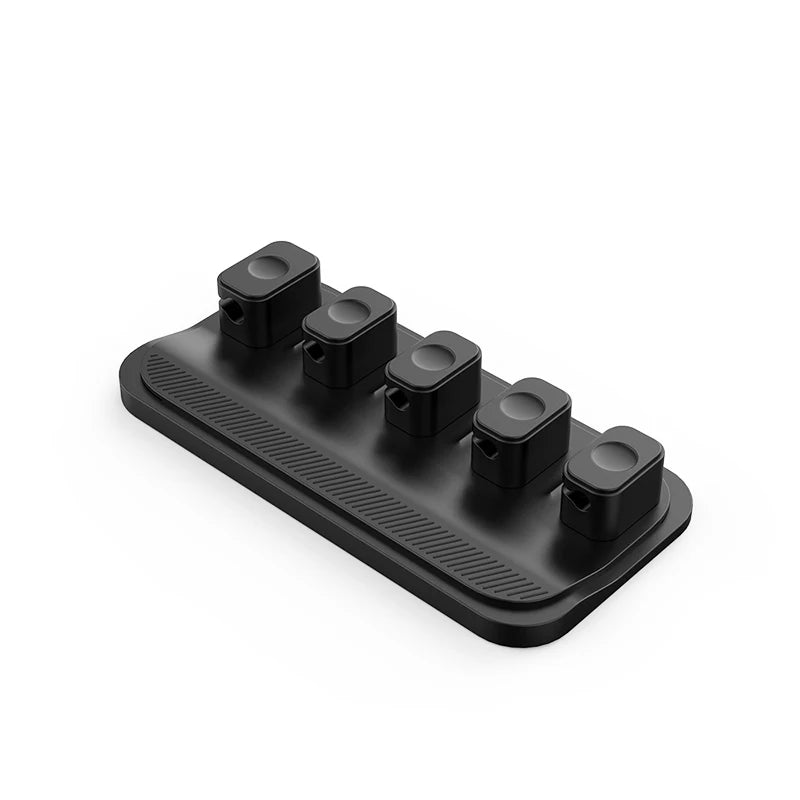 Magnetic Silicone Cable Organizer – Adhesive Cord Management Clip for Car, Desk & Office
