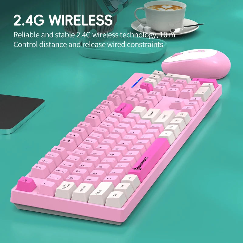Shipadoo Wireless Keyboard & Mouse Combo – Ergonomic Bluetooth Gaming Set