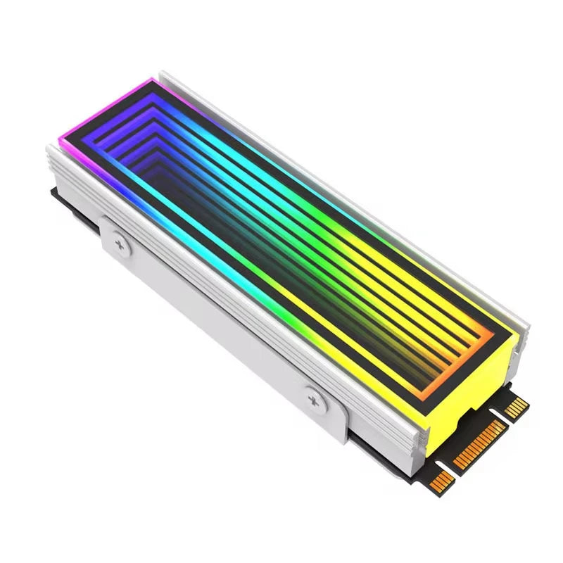 5V 3Pin ARGB M.2 SSD Heatsink Cooler – Aura Sync RGB Aluminum Radiator for NVMe 2280 SSD