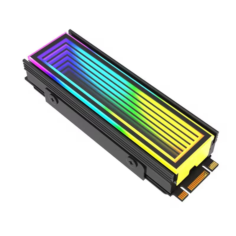 5V 3Pin ARGB M.2 SSD Heatsink Cooler – Aura Sync RGB Aluminum Radiator for NVMe 2280 SSD